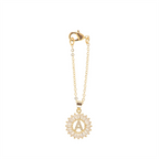 Copper CZ Crystal Initial Alphabet Letter Watch Charm Gold Bulk