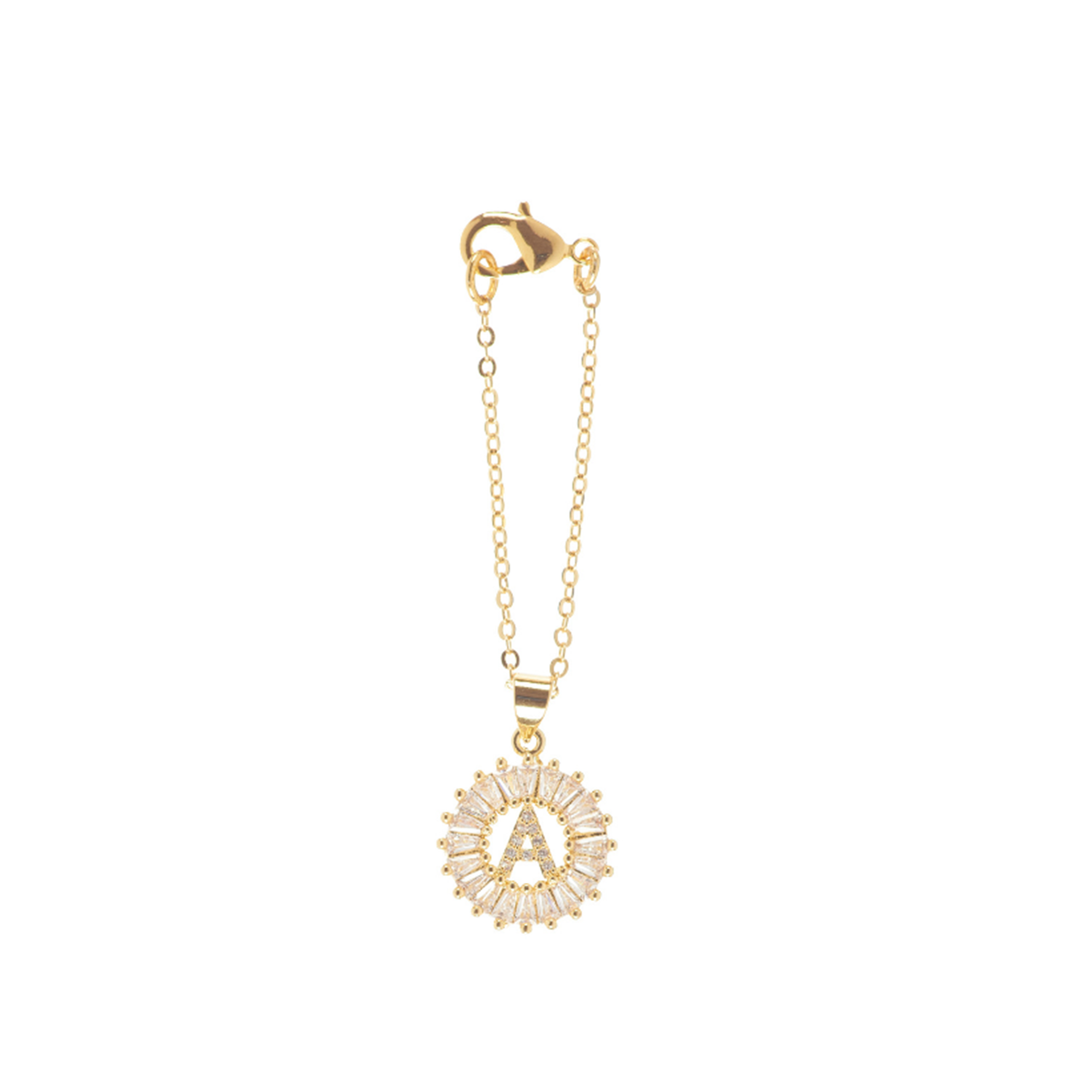 Copper CZ Crystal Initial Alphabet Letter Watch Charm Gold Bulk