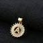 Gold Baguette Initial Alphabet Letter E Pendant Bulk