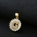 Gold Baguette Initial Alphabet Letter E Pendant Bulk