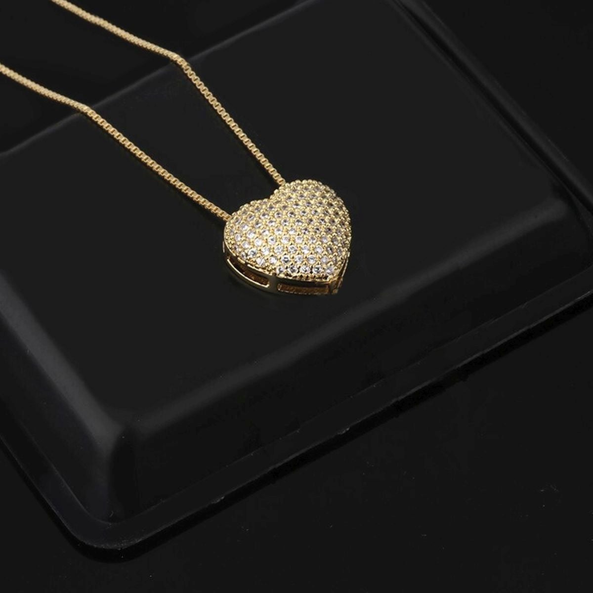 Girl Boy Heart Gold Copper Lover Pendant Necklace Chain Bulk