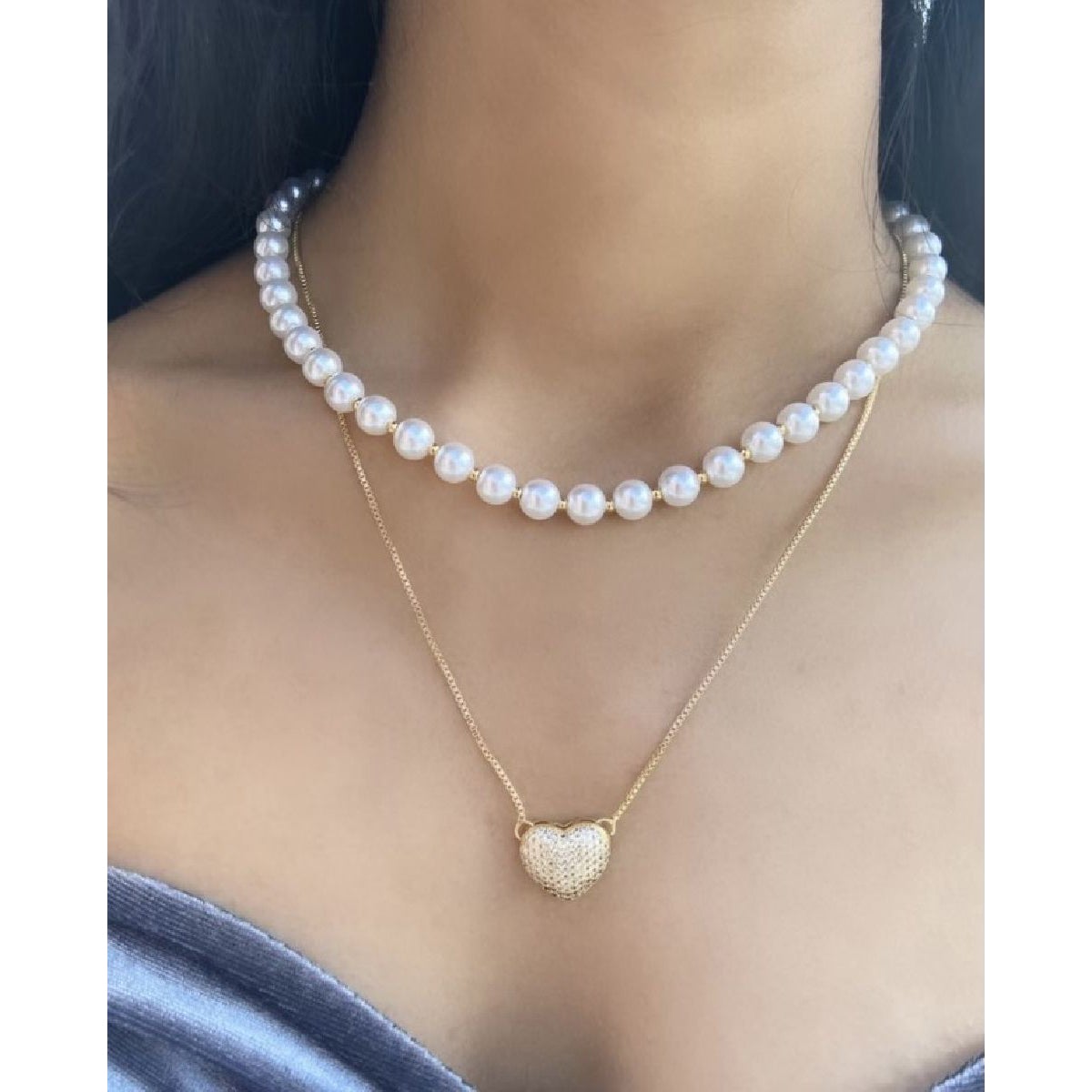 Girl Boy Heart Gold Copper Lover Pendant Necklace Chain Bulk