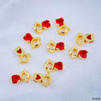 Baby Girl Gold Maroon Red Crystal Copper Centre Pcs For Women Bulk
