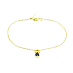 Gold Blue Chain Doll Bracelet For Women Bulk