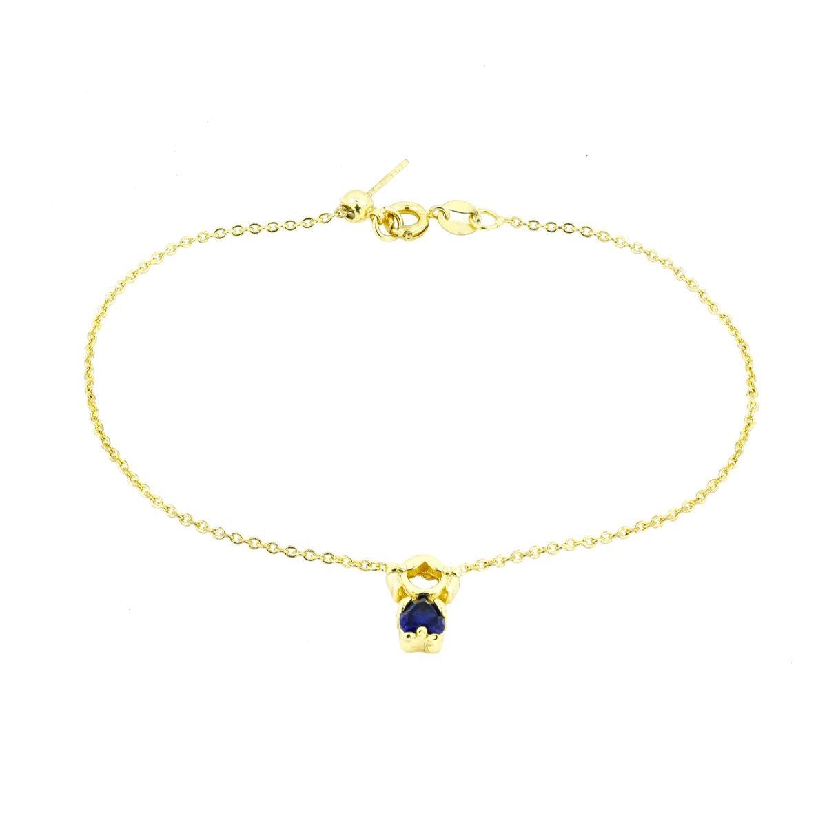 Gold Blue Chain Doll Bracelet For Women Bulk