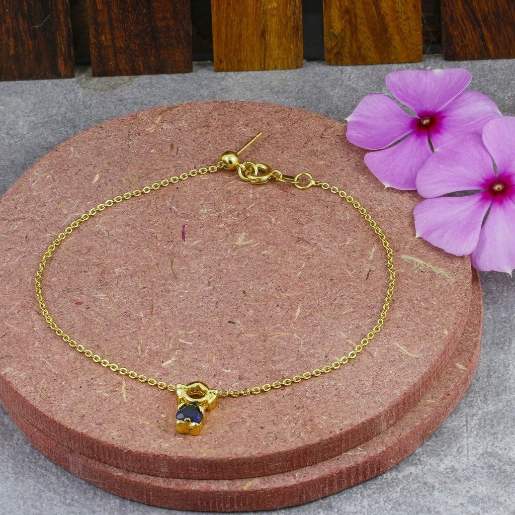 Gold Blue Chain Doll Bracelet For Women Bulk
