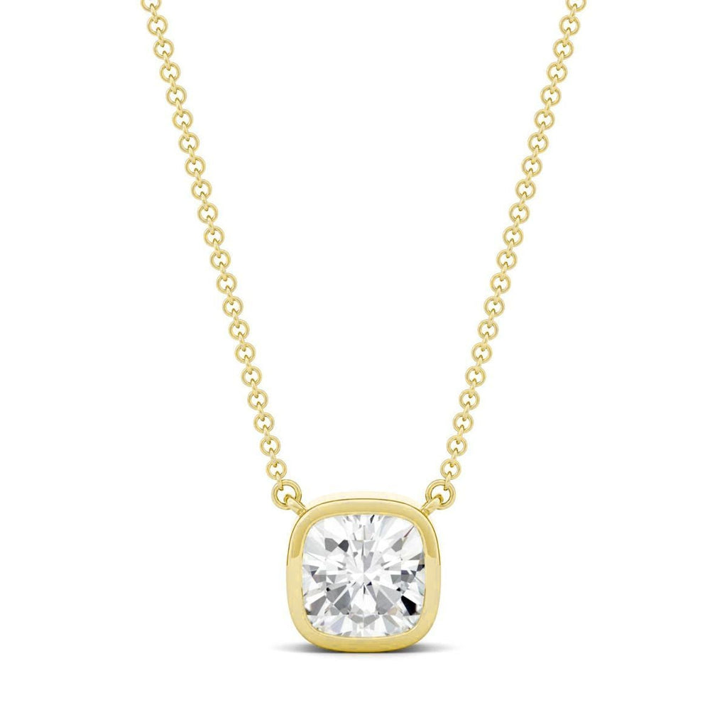 Princess Cut American Diamond Silver Necklace Pendant Chain Bulk