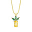 Pineapple Fruit Charms 18K Gold Pendant Chain Necklace For Girls Bulk