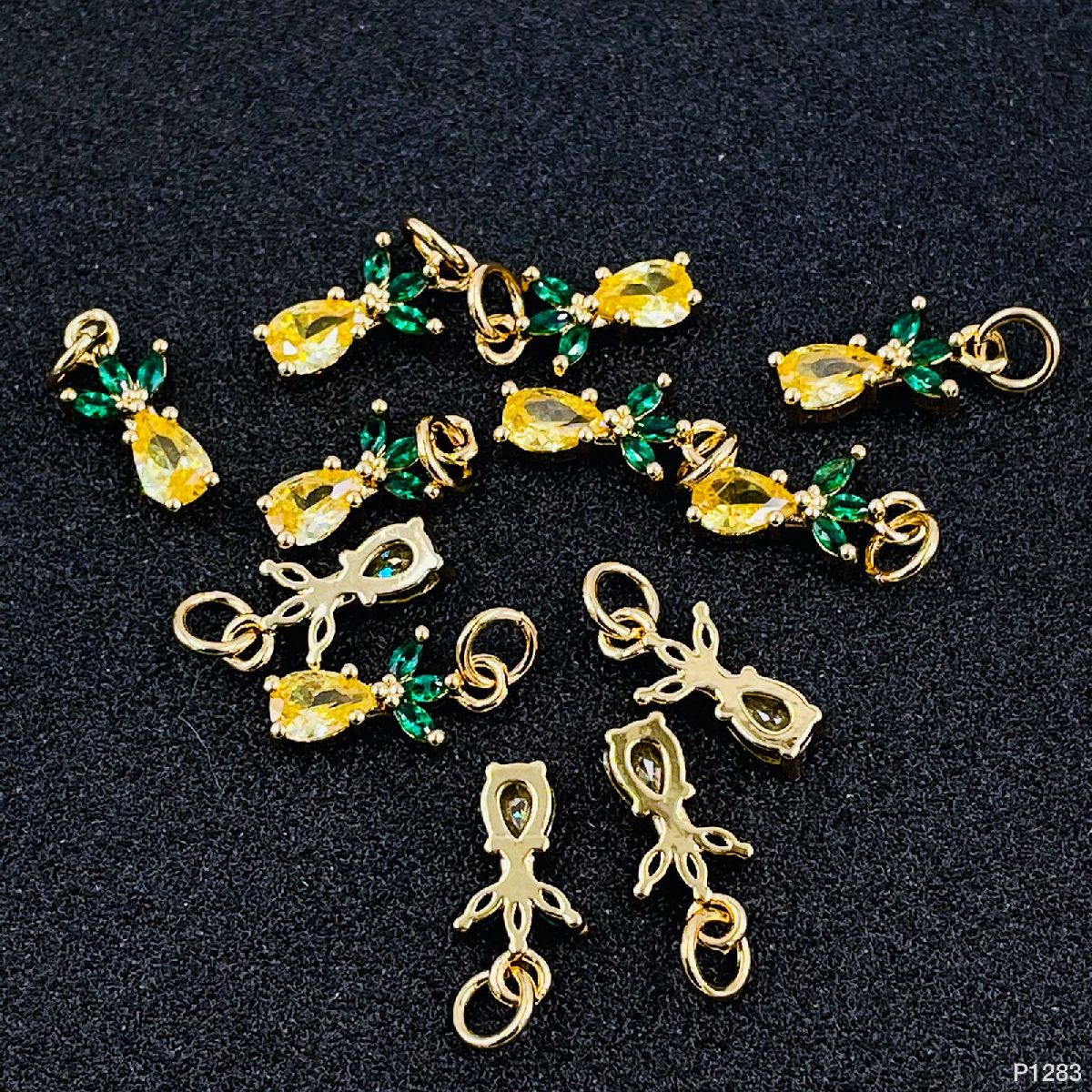 Pine Apple Gold Crystal Copper Charm For Women Bulk