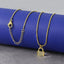 Tiny Cute Padlock Lock CZ 18K Gold Pendant Necklace Chain Bulk