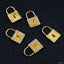 Lock 18K Gold Plated Crystal Cubic Zirconia Pendant Necklace Bulk