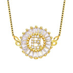 CZ Gold Initial Alphabet Letter B Necklace Pendant Chain Bulk
