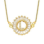 CZ Gold Initial Alphabet Letter B Necklace Pendant Chain Bulk