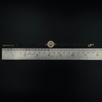 Customised Alphabet Initial Letters Baguette Cubic Zirconia 22K Gold Hand Mangalsutra Bracelet For Women