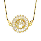 CZ Gold Initial Alphabet Letter B Necklace Pendant Chain Bulk