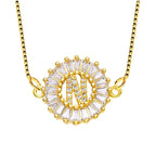 CZ Gold Initial Alphabet Letter B Necklace Pendant Chain Bulk