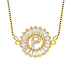 CZ Gold Initial Alphabet Letter B Necklace Pendant Chain Bulk