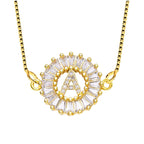 CZ Gold Initial Alphabet Letter B Necklace Pendant Chain Bulk