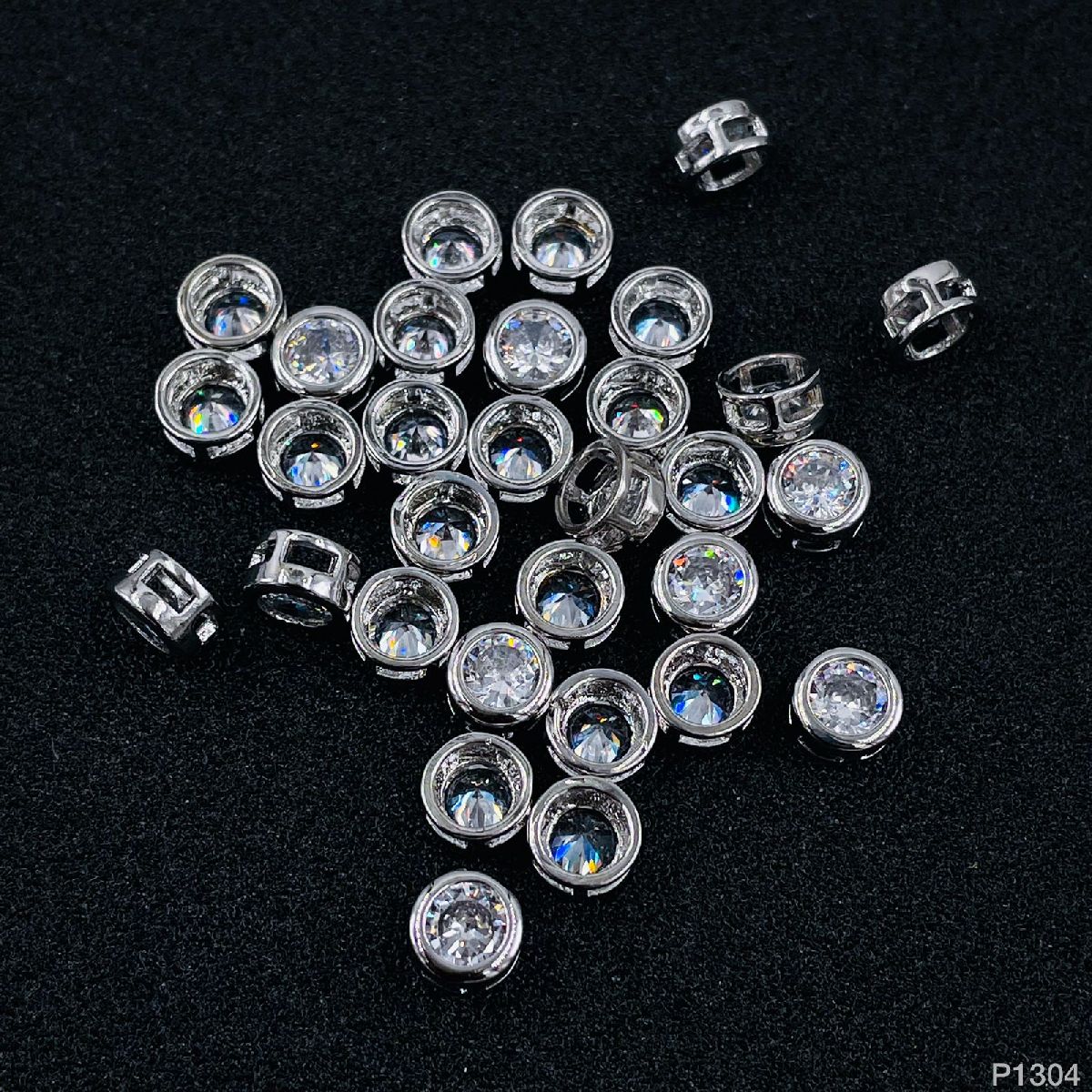 Brilliant Cut Bezel Dainty Solitaire CZ Silver Pendant Necklace Bulk Main image