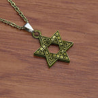 Star Of David Copper Necklace Pendant Chain Bulk