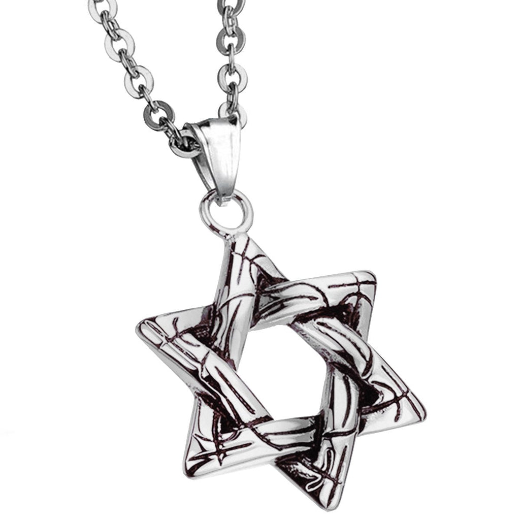 Star Of David Copper Necklace Pendant Chain Bulk