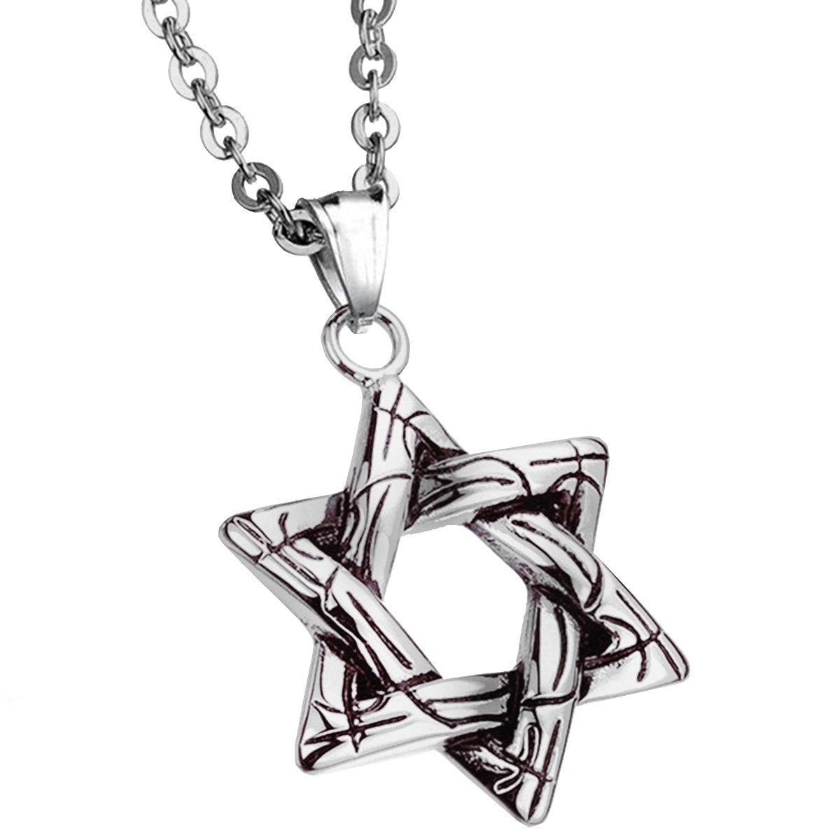 Star Of David Copper Necklace Pendant Chain Bulk