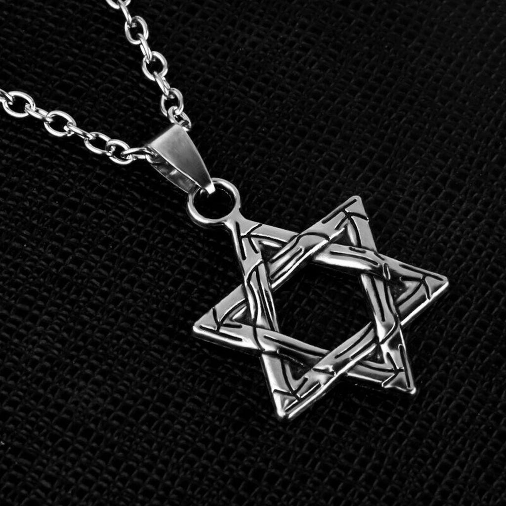 Star Of David Copper Necklace Pendant Chain Bulk