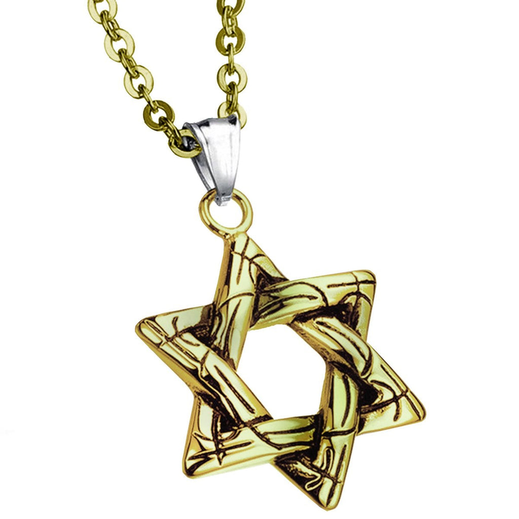 Star Of David Copper Necklace Pendant Chain Bulk