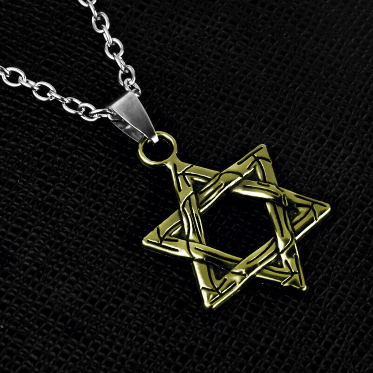 Star Of David Copper Necklace Pendant Chain Bulk