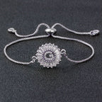 Initial Alphabet Large Letter CZ Silver Slider Bracelet Bulk