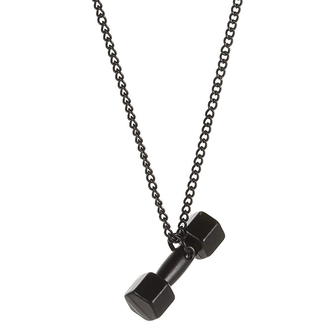 Dumbbell Gold Necklace Pendant Chain Bulk