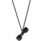 Dumbbell Gold Necklace Pendant Chain Bulk