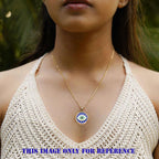 Turkish Evil Eye Nazariya Blue Medallion Locket Pendant Bulk