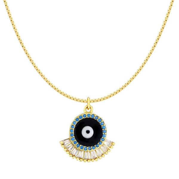 Black Evil Eye Necklace Pendant Chain Bulk Main image
