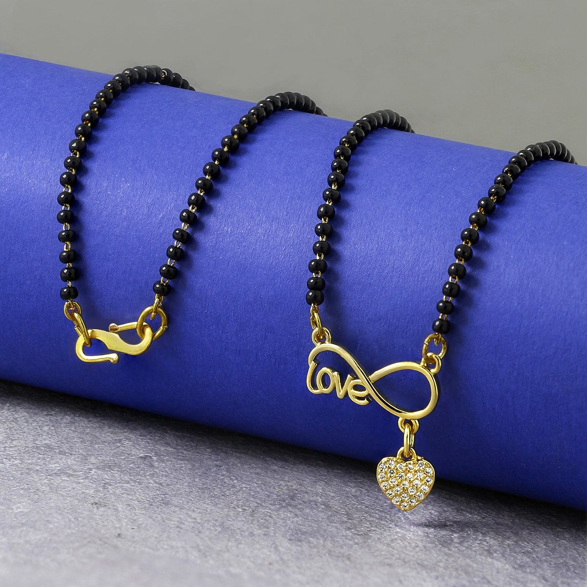 Infinity Love Heart Gold Beads Bracelet Hand Mangalsutra Women Bulk Main image