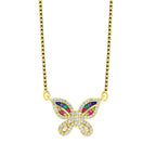 Cute Butterfly Charms Aaa CZ 18K Gold Necklace Pendant Chain Girl Bulk
