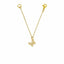 Cute Butterfly Charms Aaa CZ 18K Gold Slim Link Chain Watch Charm Bulk