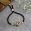 Rainbow Turkish Evil Eye Baguette Gold Brown CZ Thread Bracelet Bulk
