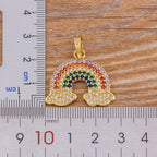 Rainbow Cloud Gold Zircon Copper Charm For Women Bulk
