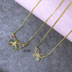 Rainbow Butterfly Necklace Pendant Chain Bulk