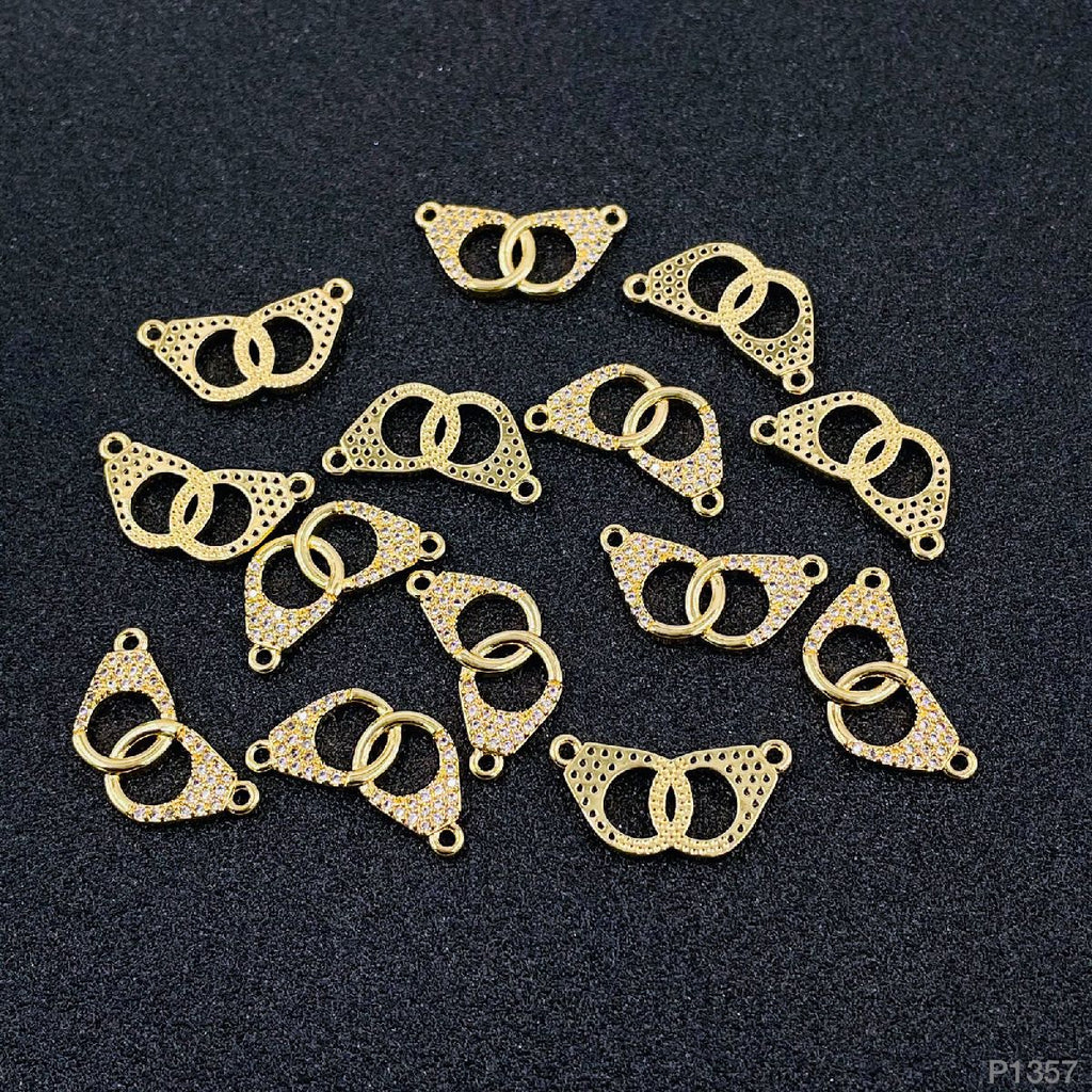 Hand Cuff Love Valentines Gold Cubic Zirconia Centre Pcs Women Bulk