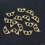 Hand Cuff Love Valentines Gold Cubic Zirconia Centre Pcs Women Bulk