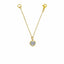 Heart Bezel Set Dainty Solitaire Cubic Zirconia 18K Gold Slim Link Chain Watch Charm For Women