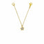 Star Bezel Set Dainty Solitaire Cubic Zirconia 18K Gold Slim Link Chain Watch Charm For Women
