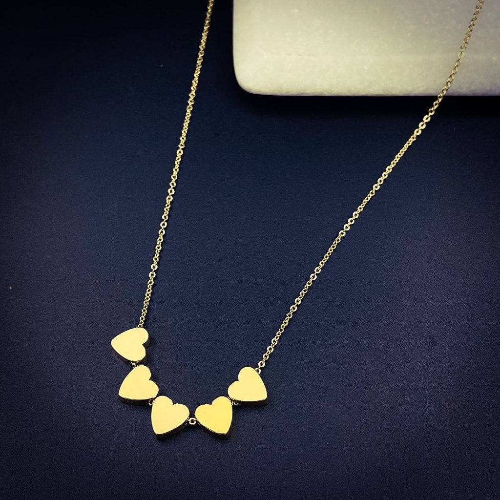 Copper Heart Love 18K Gold Pendant Necklace For Women Bulk