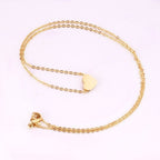 Glossy Heart Love Dainty 18K Gold Pendant Necklace Chain Women Bulk