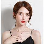 Glossy Heart Love Dainty 18K Gold Pendant Necklace Chain Women Bulk