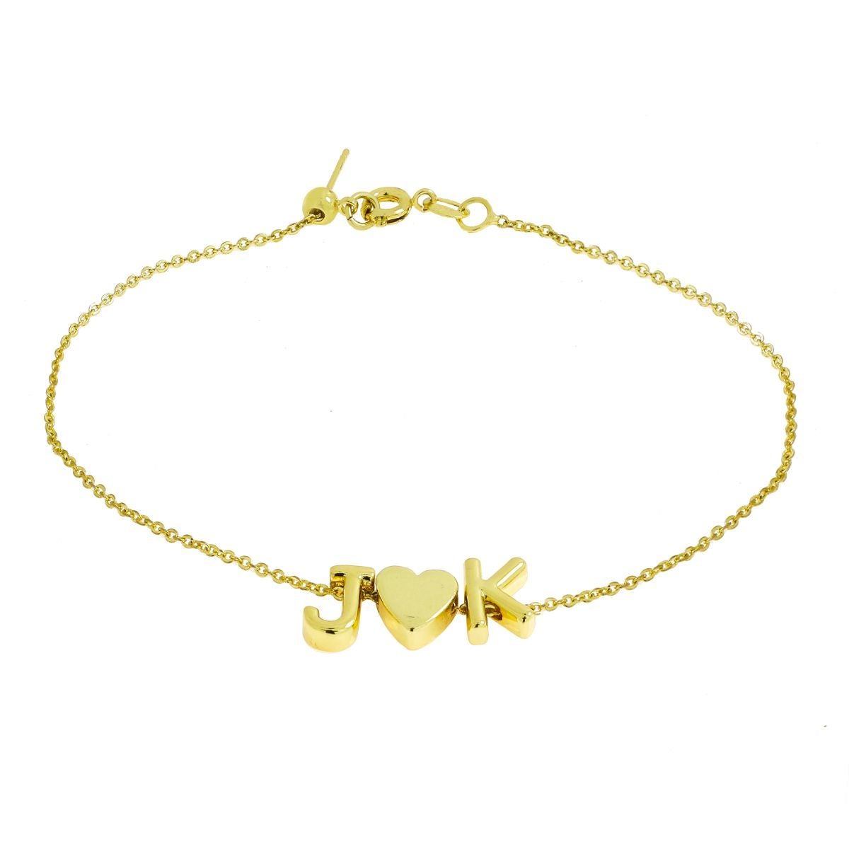 Gold Chain Alphabet Initial Letter Bracelet Women Bulk Secondary image