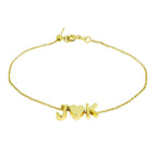 Gold Chain Alphabet Initial Letter Bracelet Women Bulk