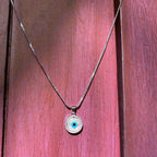 Turkish Evil Eye American Diamond Gold Necklace Pendant Chain Bulk